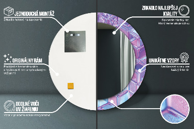 Bedrukte ronde spiegel Abstract surreal