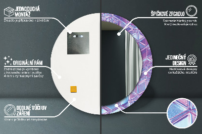 Bedrukte ronde spiegel Abstract surreal