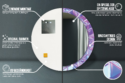 Bedrukte ronde spiegel Abstract surreal