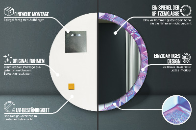 Bedrukte ronde spiegel Abstract surreal