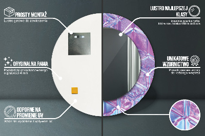 Bedrukte ronde spiegel Abstract surreal