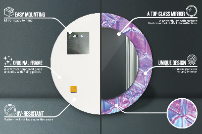 Bedrukte ronde spiegel Abstract surreal