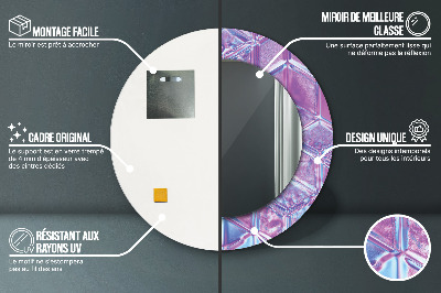 Bedrukte ronde spiegel Abstract surreal