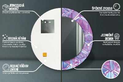 Bedrukte ronde spiegel Abstract surreal