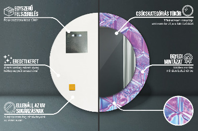 Bedrukte ronde spiegel Abstract surreal