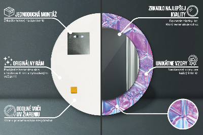 Bedrukte ronde spiegel Abstract surreal