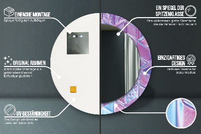 Bedrukte ronde spiegel Abstract surreal