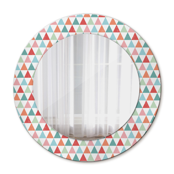 Ronde spiegel met decoratie Geometrisch patroon