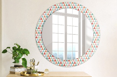 Ronde spiegel met decoratie Geometrisch patroon