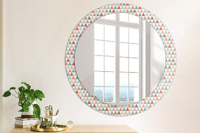 Ronde spiegel met decoratie Geometrisch patroon