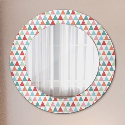 Ronde spiegel met decoratie Geometrisch patroon