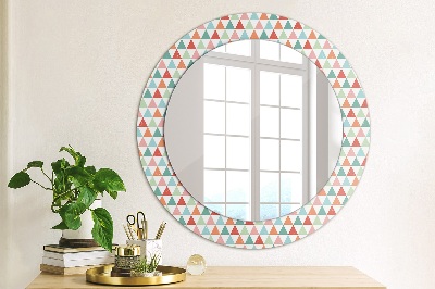 Ronde spiegel met decoratie Geometrisch patroon