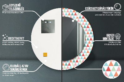 Ronde spiegel met decoratie Geometrisch patroon