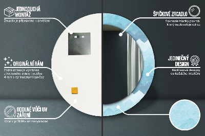 Ronde spiegel met decoratie Chevronpatroon