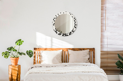 Ronde spiegel met decoratie Abstracte geometrische