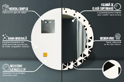 Ronde spiegel met decoratie Abstracte geometrische