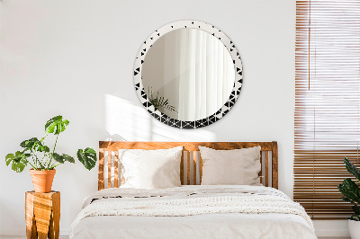 Ronde spiegel met decoratie Abstracte geometrische