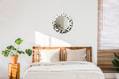 Ronde spiegel met decoratie Abstracte geometrische