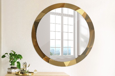 Ronde spiegel met decoratie Gouden abstractie