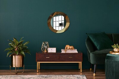 Ronde spiegel met decoratie Gouden abstractie