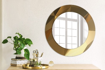 Ronde spiegel met decoratie Gouden abstractie