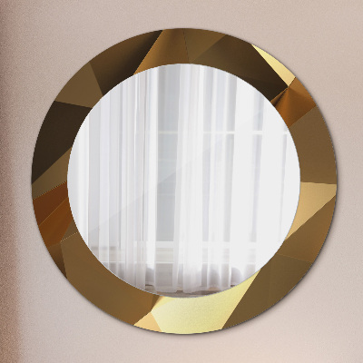 Ronde spiegel met decoratie Gouden abstractie