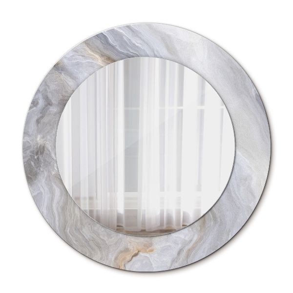 Ronde spiegel met decoratie Abstract marmer