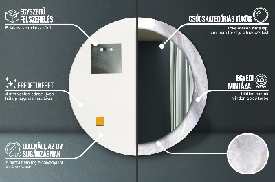 Ronde spiegel met decoratie Abstract marmer