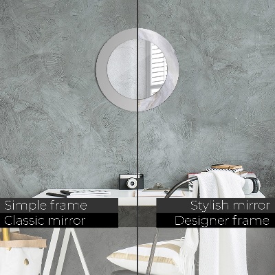 Ronde spiegel met decoratie Abstract marmer
