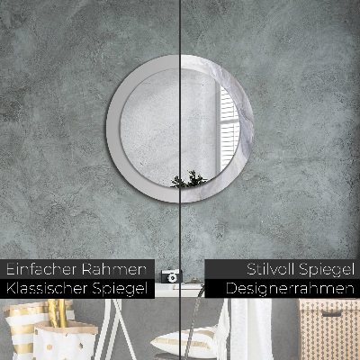 Ronde spiegel met decoratie Abstract marmer