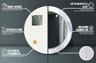 Ronde spiegel met decoratie Abstract marmer