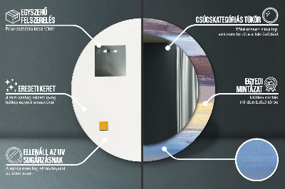 Ronde spiegel met decoratie Abstracte schilderkunst