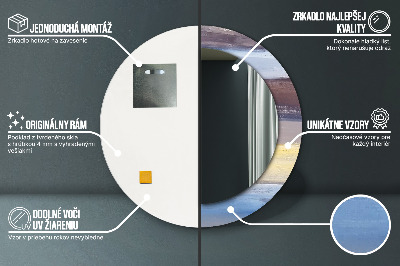 Ronde spiegel met decoratie Abstracte schilderkunst