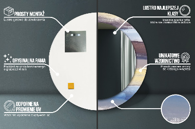 Ronde spiegel met decoratie Abstracte schilderkunst