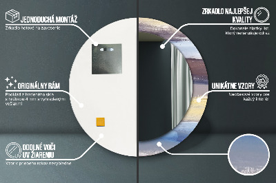 Ronde spiegel met decoratie Abstracte schilderkunst