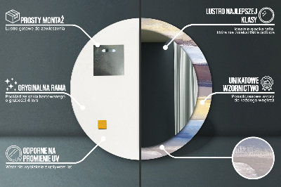 Ronde spiegel met decoratie Abstracte schilderkunst