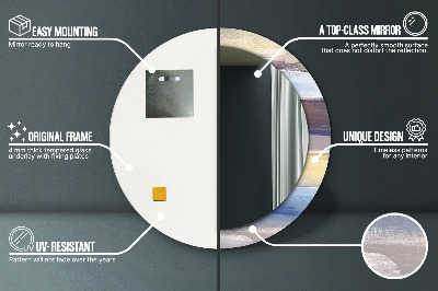 Ronde spiegel met decoratie Abstracte schilderkunst