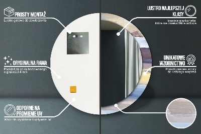 Ronde spiegel met decoratie Abstracte schilderkunst