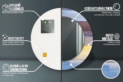 Ronde spiegel met decoratie Abstracte schilderkunst