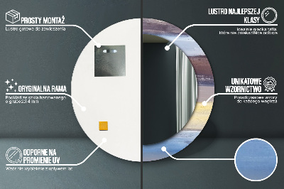 Ronde spiegel met decoratie Abstracte schilderkunst