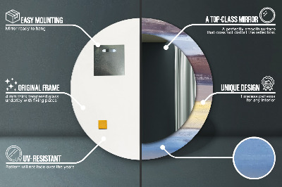 Ronde spiegel met decoratie Abstracte schilderkunst