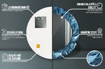 Ronde spiegel met decoratie Junglebladeren