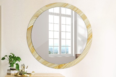 Ronde spiegel met decoratie Gouden abstract