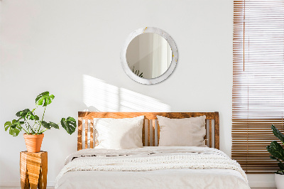 Bedrukte ronde spiegel Glanzend marmer