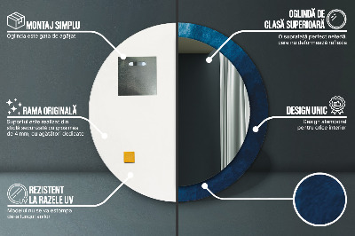 Ronde spiegel met decoratie Abstracte kunst