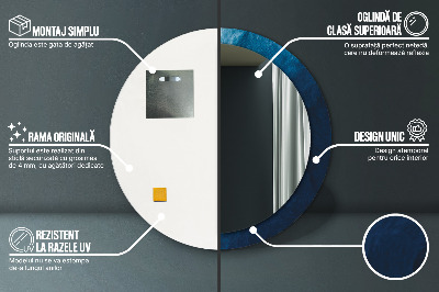 Ronde spiegel met decoratie Abstracte kunst