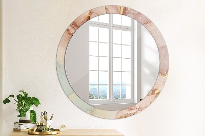 Ronde spiegel met decoratie Abstracte vloeistof