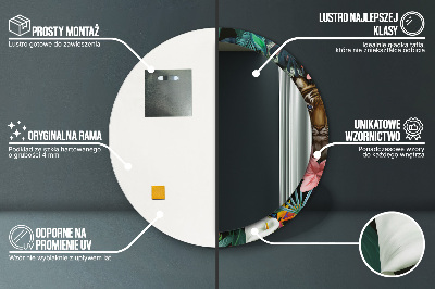 Bedrukte ronde spiegel Bos in de jungle