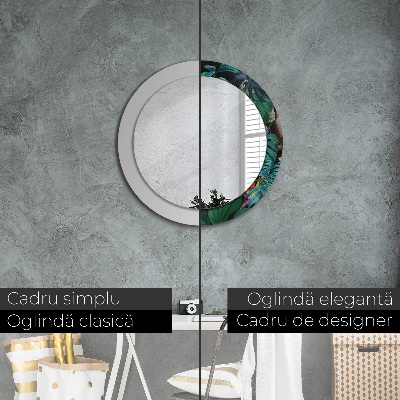 Bedrukte ronde spiegel Bos in de jungle