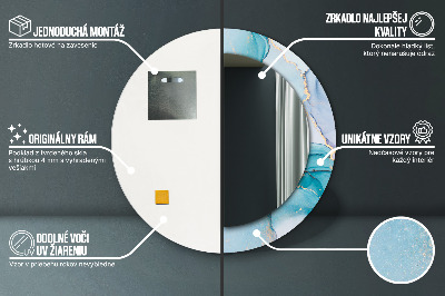 Ronde spiegel met decoratie Abstracte vloeistof